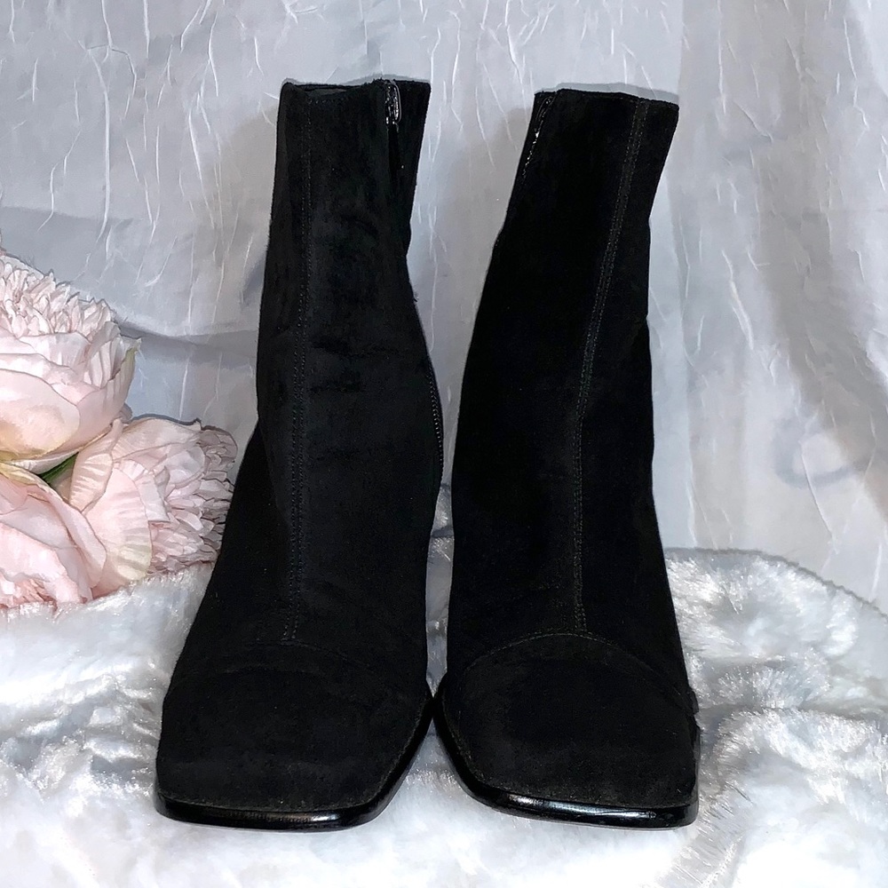 Classique square toe black boots - Picture 2 of 8